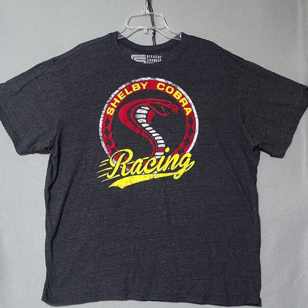 SHELBY COBRA Racing Officially Licensed‎ Tee Shirt Heather Gray  - Size 2XL